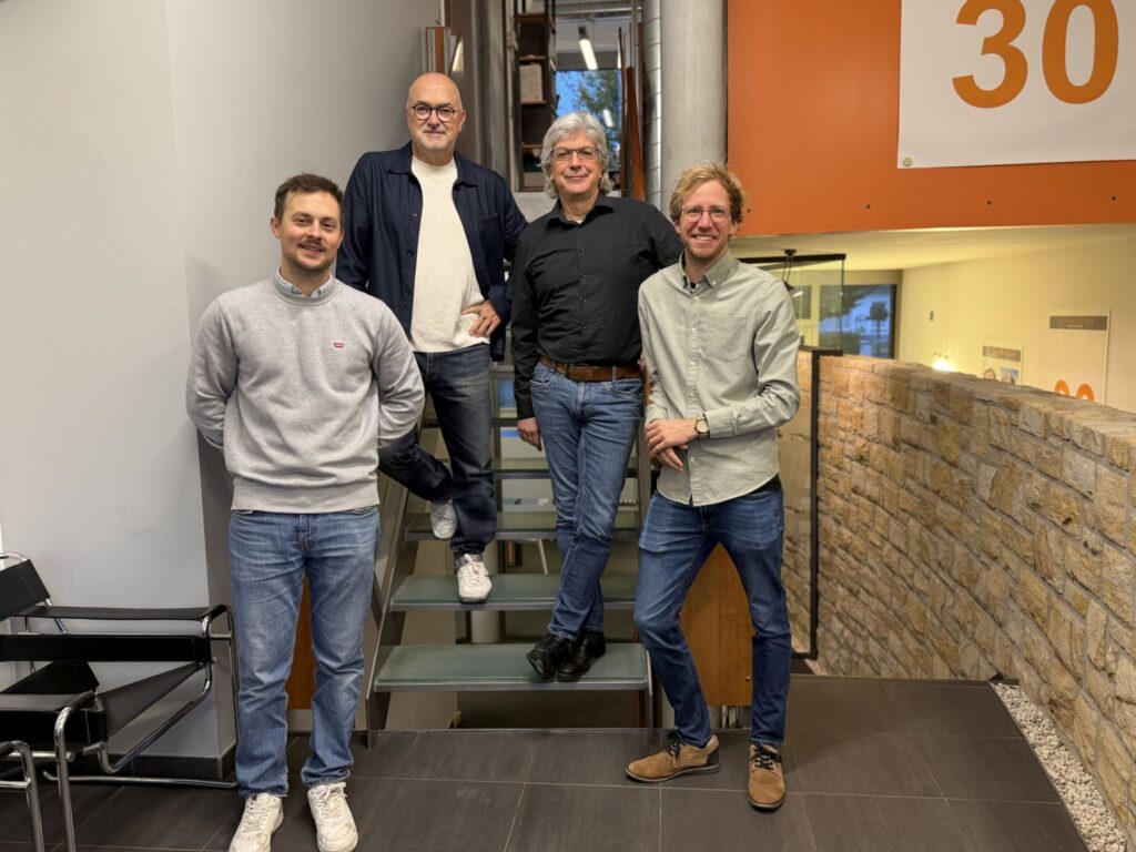 Ulrich Borowski, Peter Sasse, David Rieke und David Beurich im Planungsbüro TK Borowski & Sasse